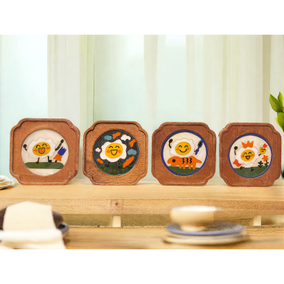 掐絲琺瑯,托盤,杯墊