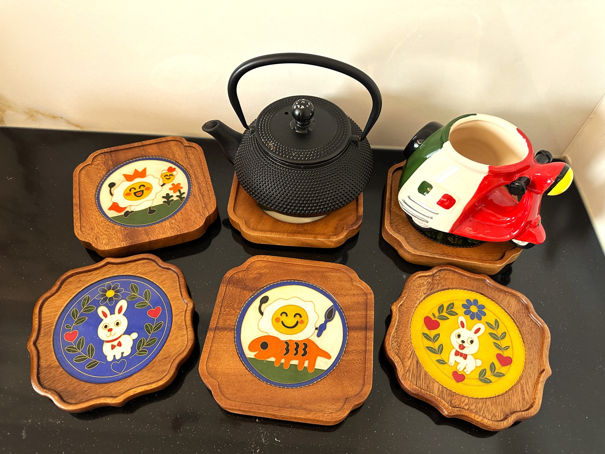 掐絲琺瑯小托盤小兔子｜生活擺設與藝術收藏展示