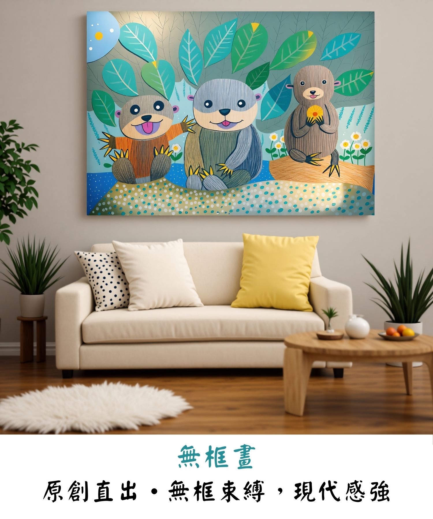 獺意好時光空間裝飾畫|客廳掛畫展示