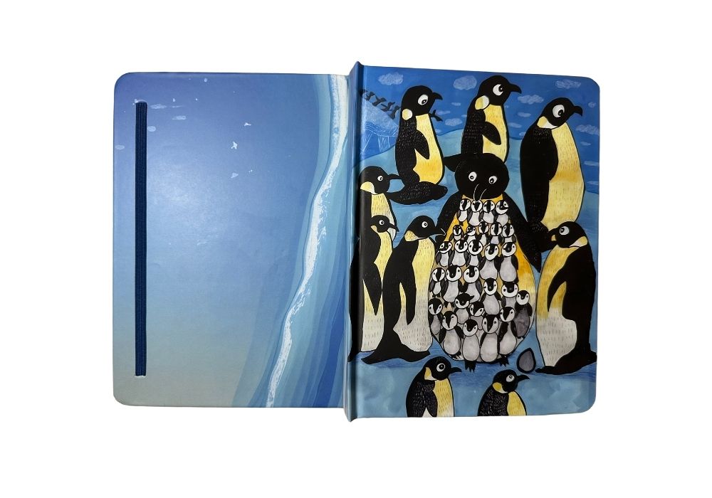 企鵝家族硬殼筆記本｜藝術再創作童趣設計