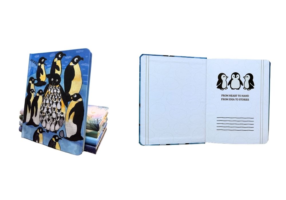 企鵝家族筆記本｜精裝硬殼質感封面