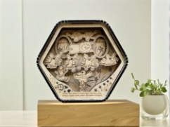 木雕小夜燈-動物馬戲團｜雷射雕刻層次細節