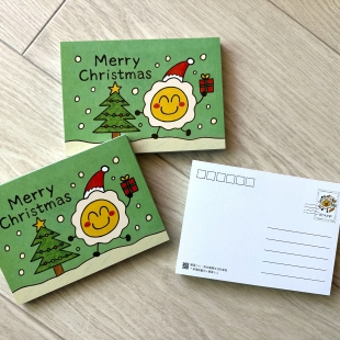 雞蛋小人聖誕明信片