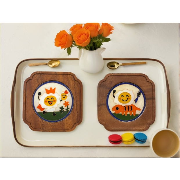 掐絲琺瑯,童趣,托盤,壺托,禮品,茶具,泡茶,擺件