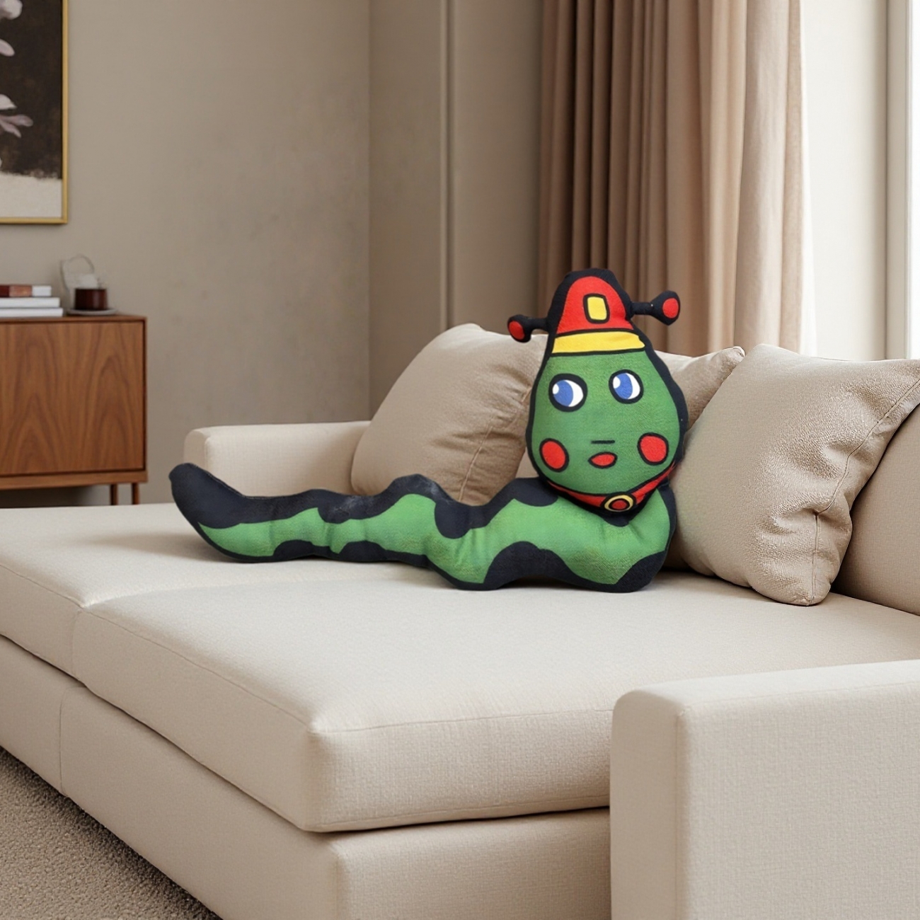 童趣抱枕, 絨布抱枕, 小蛇怪抱枕