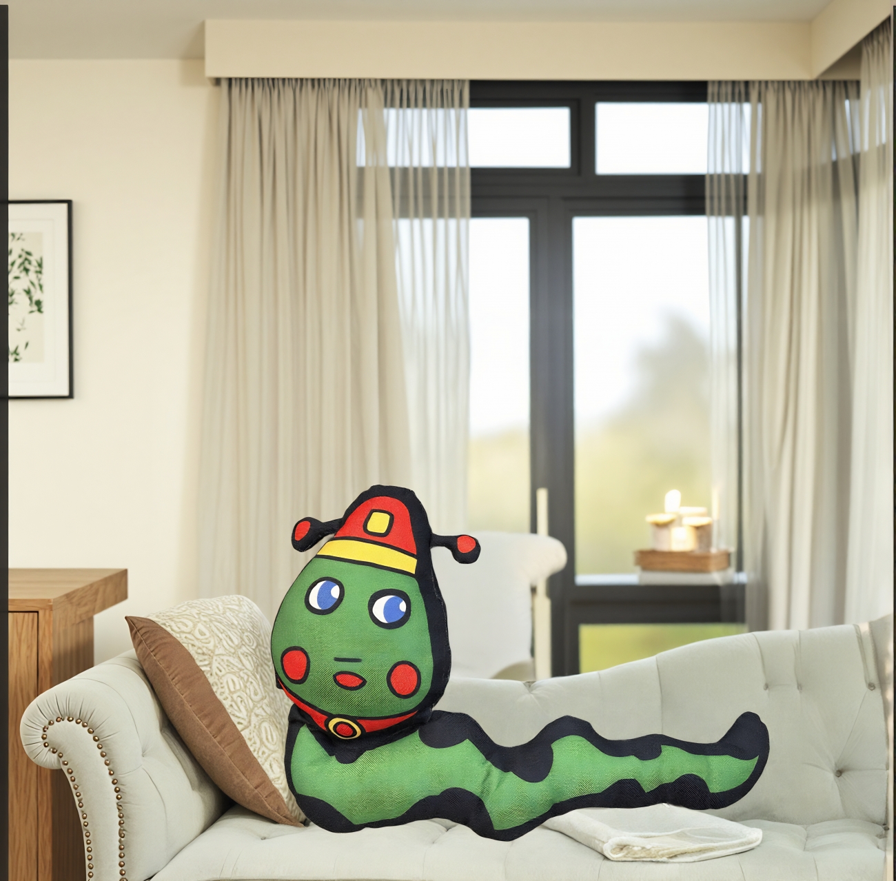 童趣抱枕, 絨布抱枕, 小蛇怪抱枕