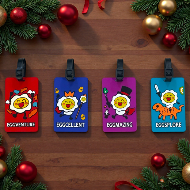 行李吊牌-雞蛋小人系列 | 原創IP 童趣繽紛 出行必備