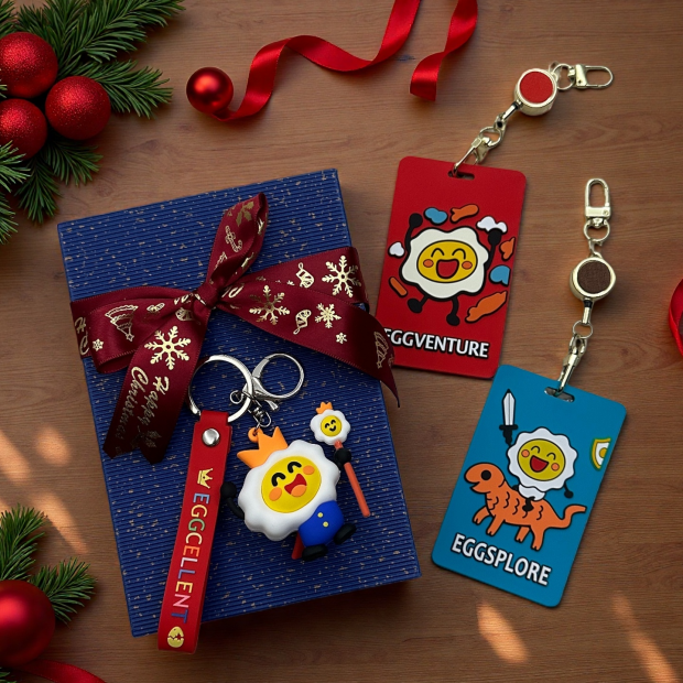 伸縮拉扣卡套-雞蛋小人系列 | 伸縮證件套 悠遊卡套 原創IP 童趣繽紛 