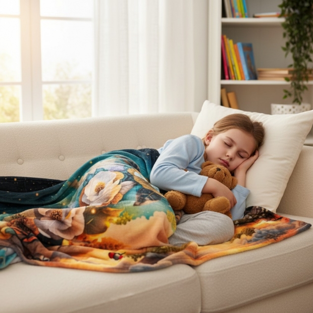 法蘭絨毛毯,花卉,典雅,療癒,保暖,萬用毯,薄毯,午睡毯,披肩,聖誕禮物,交換禮物,旅行