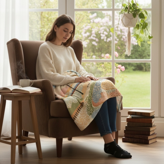 法蘭絨毛毯,火車,悠遠,療癒,保暖,萬用毯,薄毯,午睡毯,披肩,聖誕禮物,交換禮物,旅行