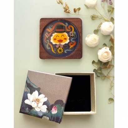 掐絲琺瑯,童趣,藝術杯墊,特別禮物 掐絲琺瑯,童趣,藝術杯墊,特別禮物