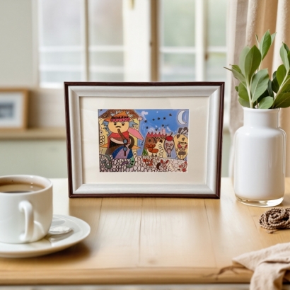 藝術微噴,無酸卡紙畫,客製化,相框