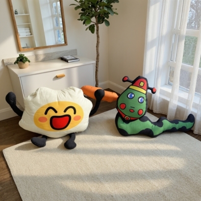 客製化抱枕, 大玩偶, 絨布, 童畫變抱枕