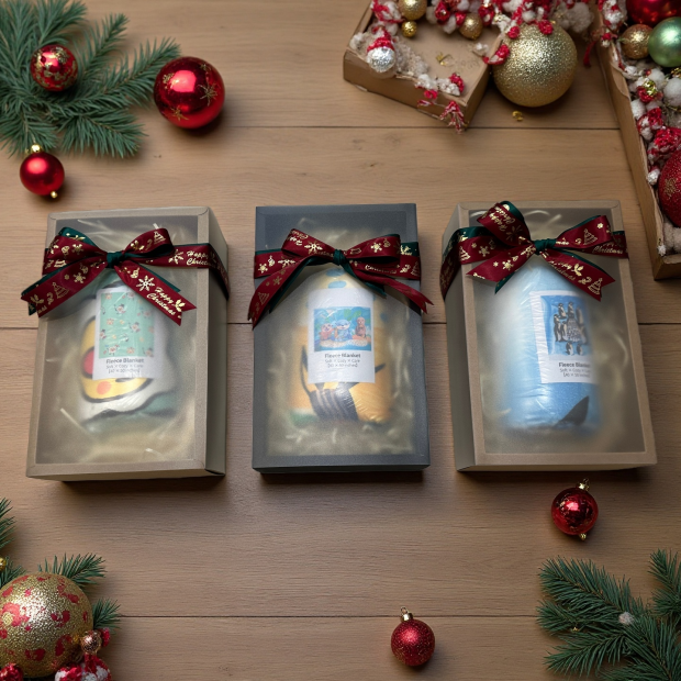 法蘭絨毛毯, 禮盒